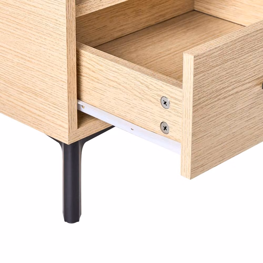 Wyld and Coco Modern Brown MDF TV Stand, W/D/H: 120 x 35 x 45 cm – 3