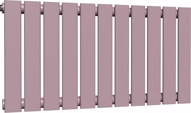 Lux Heat Flat Horizontal Single Coloured Radiator in Lavender Mist, W: 600 mm, H: 770 mm