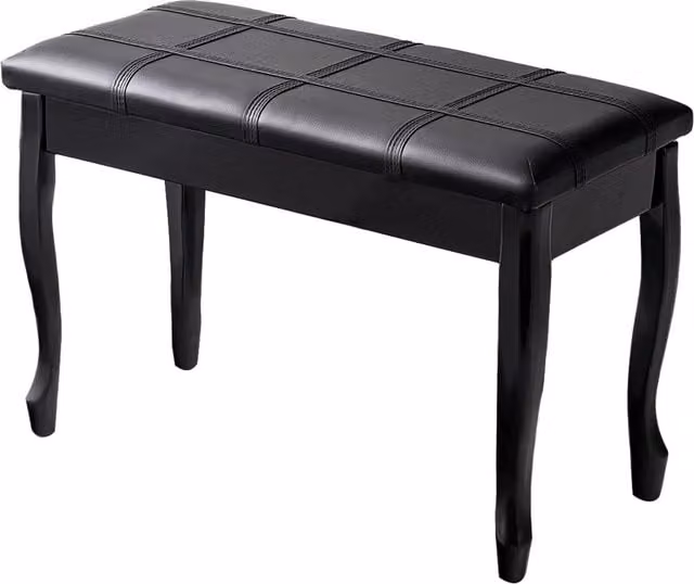 Costway Black PU Leather Piano Bench