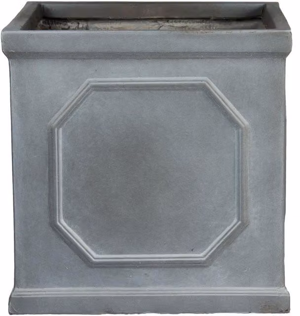 IDEALIST Grey Light Stone Slate Effect Chelsea Box Square Planter Tub