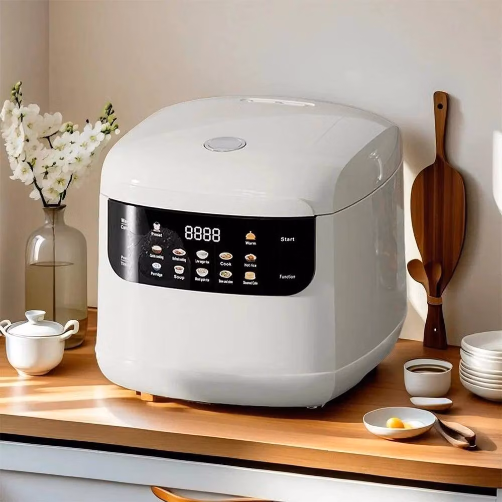 NESTLUNE Portable Electric Rice Steaming Pot with 10 Preset Programs and Timer, White – 4
