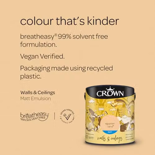 Crown Paints Core Emulsion Matt Egyptian Sand 2.5 l – 2