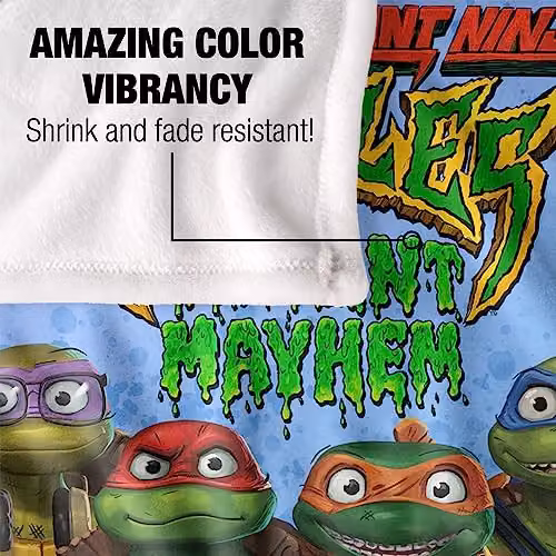 Nickelodeon Teenage Mutant Ninja Turtles Mutant Mayhem Multicolour Soft Fleece Blanket – 5