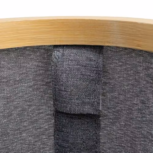 JVL Bambanio Foldable Bamboo Laundry Storage Hamper with Lid and Handles, Grey, 66L, H: 48.5 cm, W: 33.5 cm, D: 41.0 cm – 5