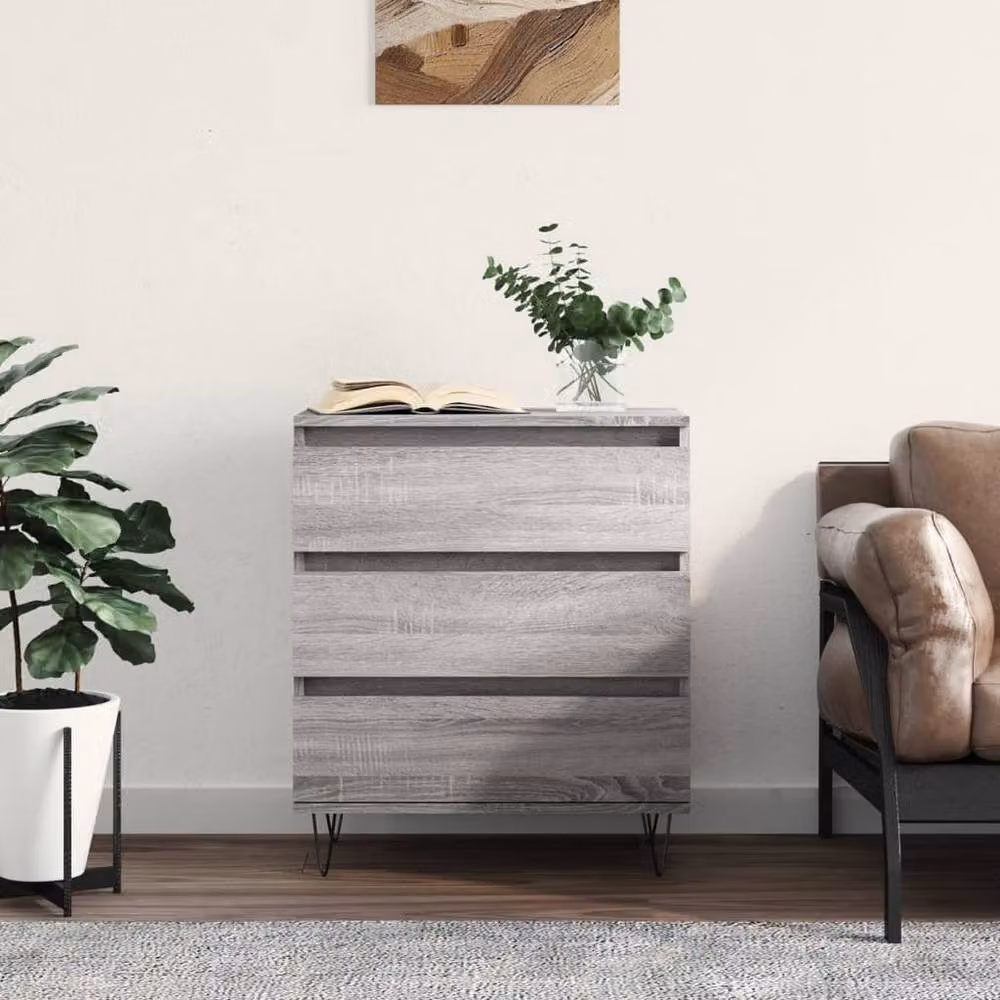 Berkfield Home Grey Sonoma Sideboard, W/D/H: 60 x 35 x 70 cm – 2