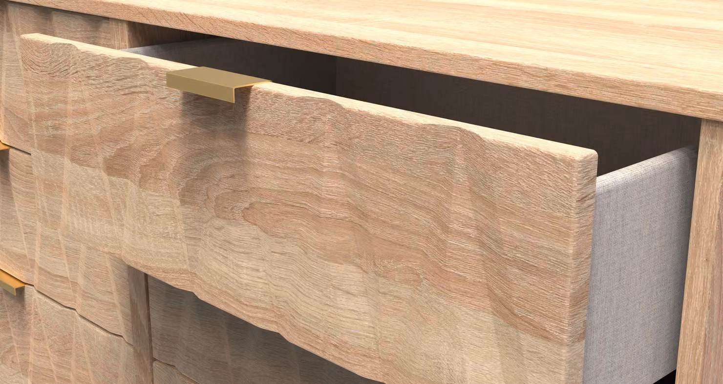 Ready Assembled 2 U Dallas 6 Drawer Wide Chest in Light Oak – 3