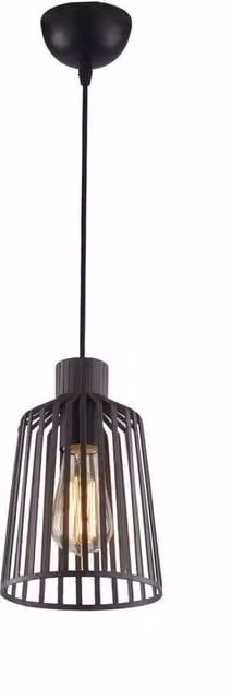 Netlighting DAYTON Bronze Metal Wire Frame Cylinder Pendant Ceiling Light W/D/H: 16 x 16 x 24.7 cm – 1