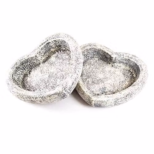 Burwells Set of 2 Heart Shaped Ceramic Planters in Grey, H8 x W31 x D28 cm – 1