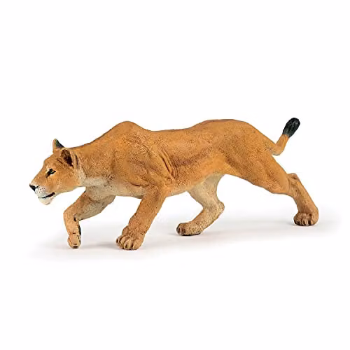 Papo Wild Life Collection Realistic Hunting Lioness Figure, Brown, W/D/H: 15.5 x 2.5 x 5 cm