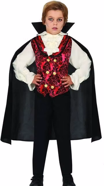 Fiestas Guirca Boys Classic Vampire Costume Set in Black and Red