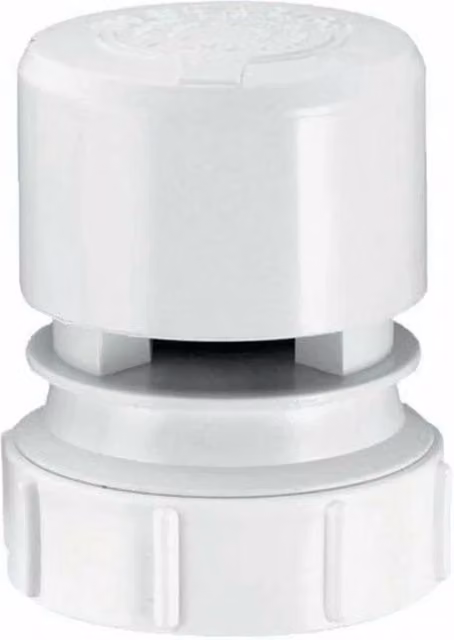 McAlpine Air Admittance Valve Pipe Vent 40mm 43mm Compression in White – 1