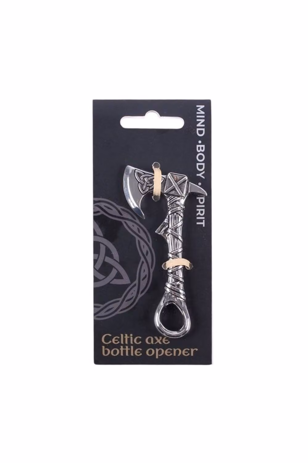 KDMD Celtic Axe Bottle Opener, Silver Metal Knotwork Bar Accessory – 2