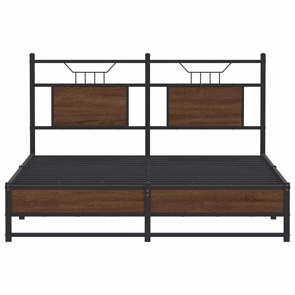 Berkfield Home Brown Oak Bed Frame with Drawers, W/D/H: 140 x 190 cm – 4