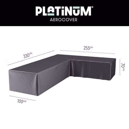 AeroCover Protective Cover for L-shaped Lounge Sets, Anthracite, W: 330 cm, D: 255 cm, H: 100 cm, H: 70 cm – 2
