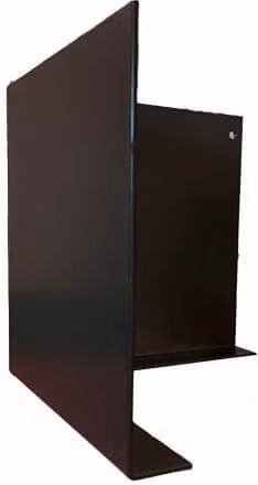 ARP Aluminium L Profile External 90 Degree Corner Fascia, Black (9005 Matt), W: 210 mm, D: 2 mm