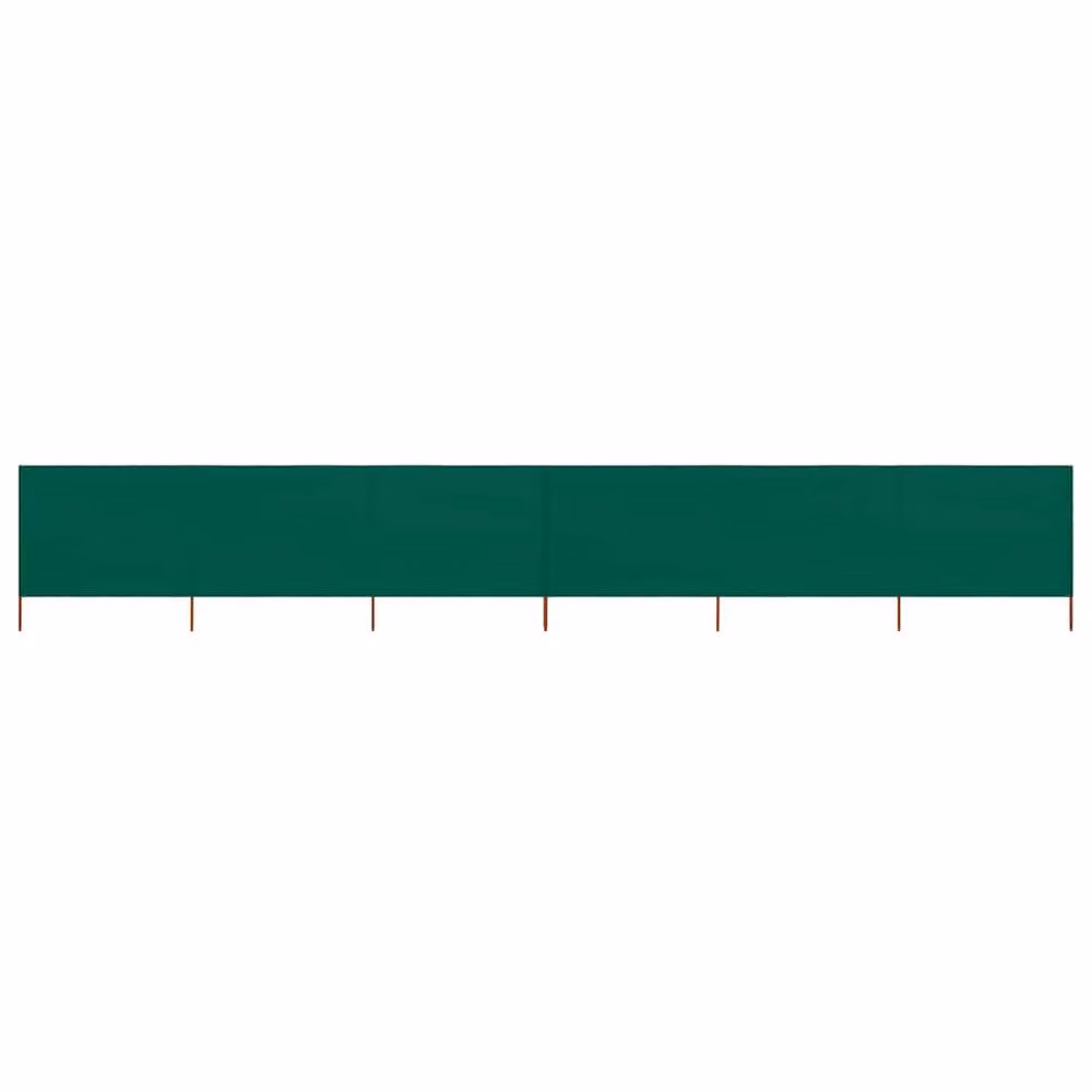 Berkfield Home 6-Panel Fabric Wind Screen Paravent, Green, W: 800 cm, H: 120 cm – 2