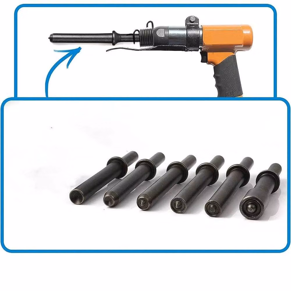 SPETLEK Steel Solid Impact Head Bits for Air Chisel and Punch Hammer, Black – 3