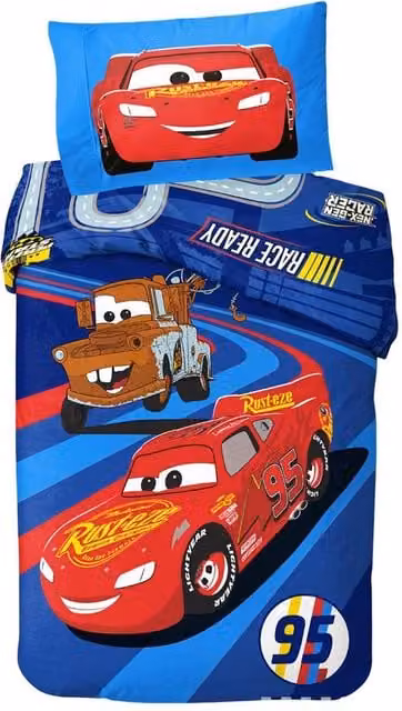 Cars Lightning McQueen & Mater Reversible Duvet Set and Pillowcase, Multicolour, W: 90 cm, L: 200 cm – 1