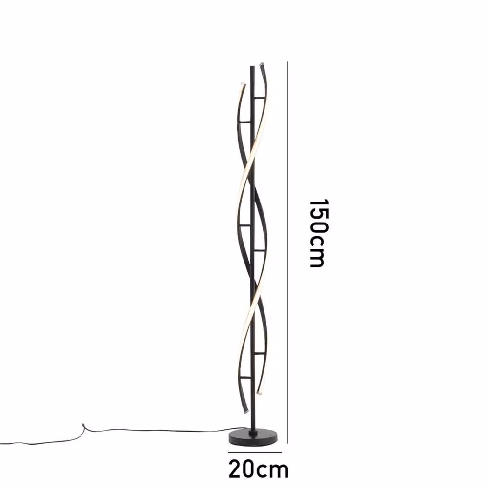 PAWNORA Artist Black Metal Arc Floor Lamp with Adjustable 60W Curved Design – 2