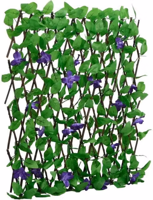 Berkfield Home Artificial Ivy Trellis Expandable 5 Piece Green Wall-Mounted Hedge W: 180 cm, H: 70 cm