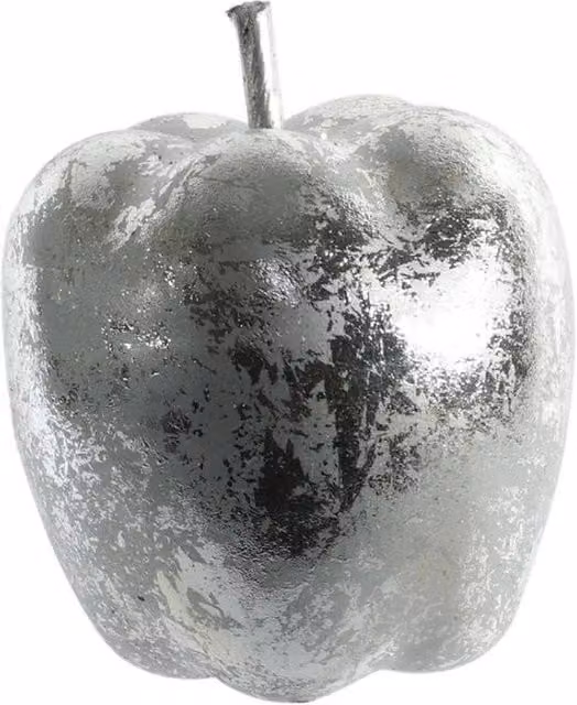 KDMD Silver Metallic Apple Hanging Christmas Decorations, 3 Pack – 1
