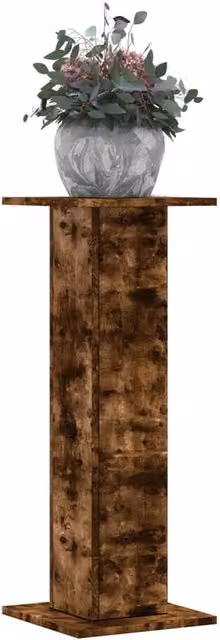 Berkfield Home Set of 2 Smoked Oak Plant Stands in Brown, W/D/H: 30 x 30 x 80 cm – 1