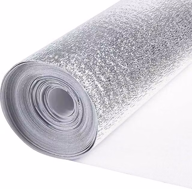 KORVIXA Silver Aluminium Radiator Heat Reflective Insulating Foil, W: 50 cm, L: 5 m