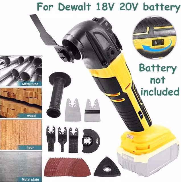NESTLUNE Replacement Battery for DeWalt 18V 20V Cordless Oscillating Multi Tools, Yellow and Multicolour, W: 1000 cm, H: 52 cm