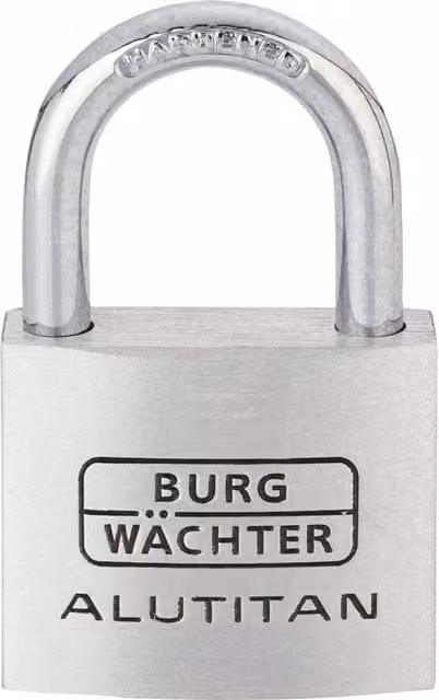Burg-Wächter Alutitan Aluminium Padlock, Silver, 30mm – 1
