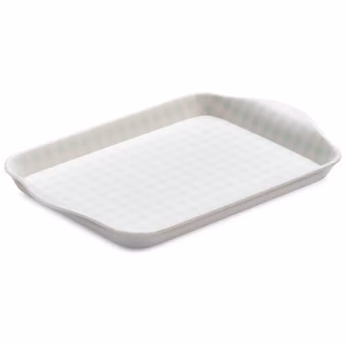 Zeal Mini Melamine Serving Tray with Handles, Green, W: 18 cm x D: 14 cm x H: 2 cm