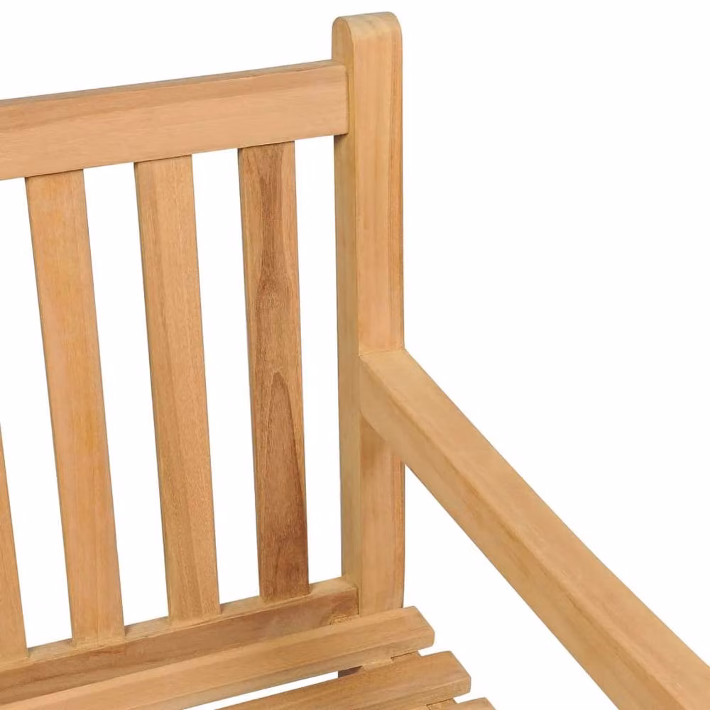 Berkfield Home Solid Teak Wood Garden Bench in Brown, Width: 228 cm – 2