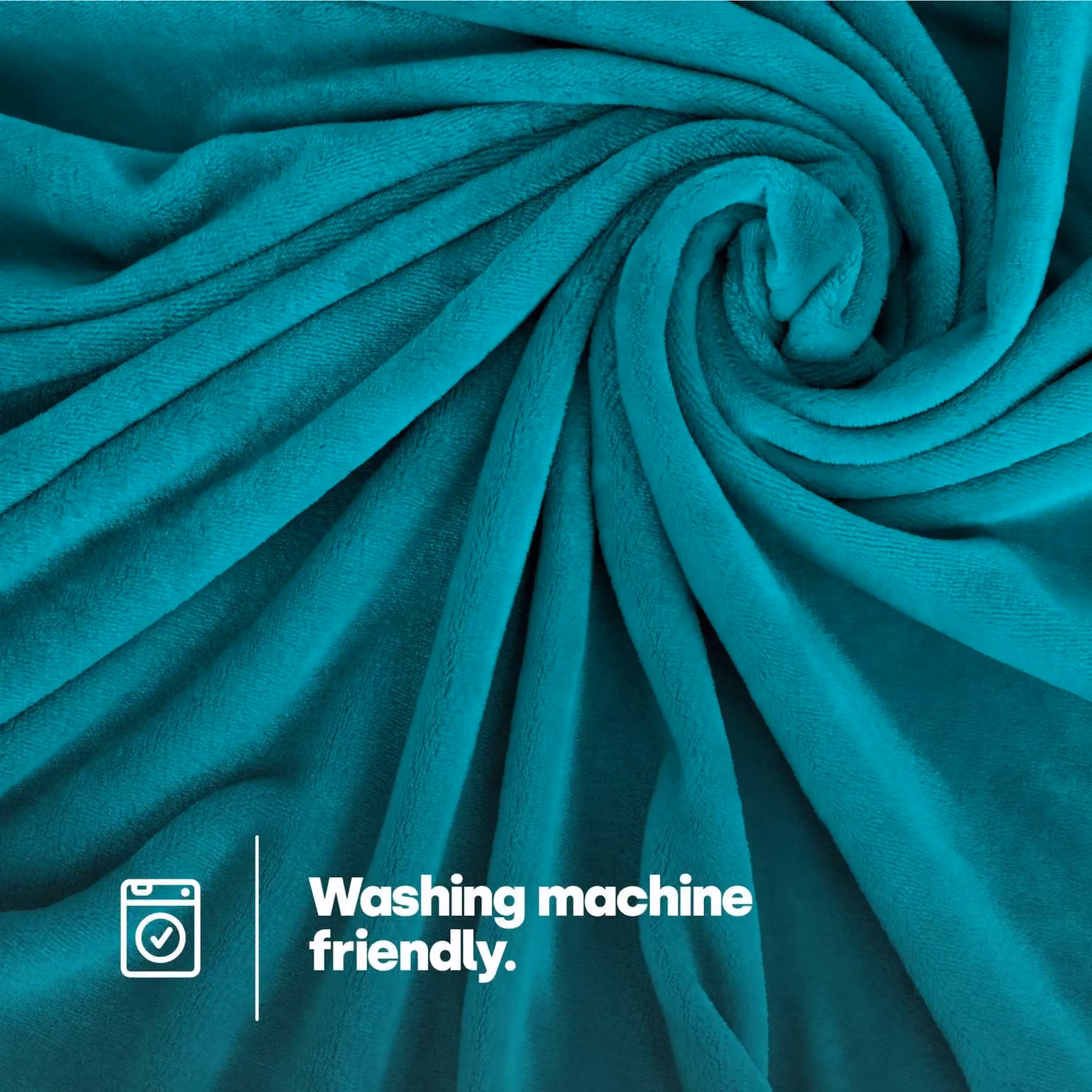 LIVIVO Flannel Fleece Throw Blanket in Turquoise Blue, W/D/H: 220 x 240 cm – 2