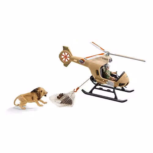 Schleich Animal Rescue Helicopter Playset in Multicolour – 1