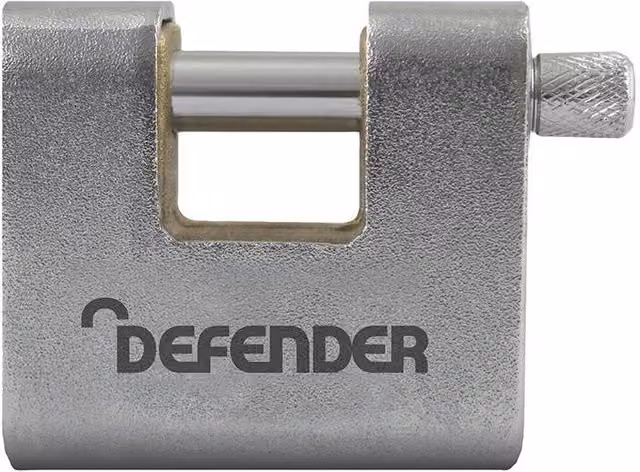 Defender Armoured Warehouse Block Padlock 80mm in Silver – 2