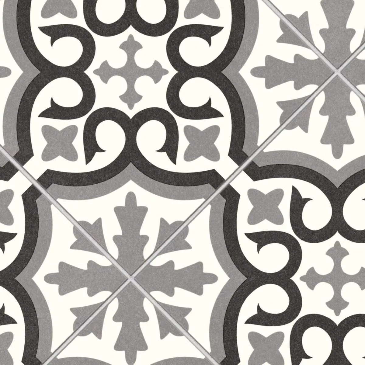Vinyl Flooring UK Sirius Designer Effect Vinyl Flooring Sheet in Black, White and Grey, Thickness: 2.6 mm, W/D/H: 400 x 700 cm – 2