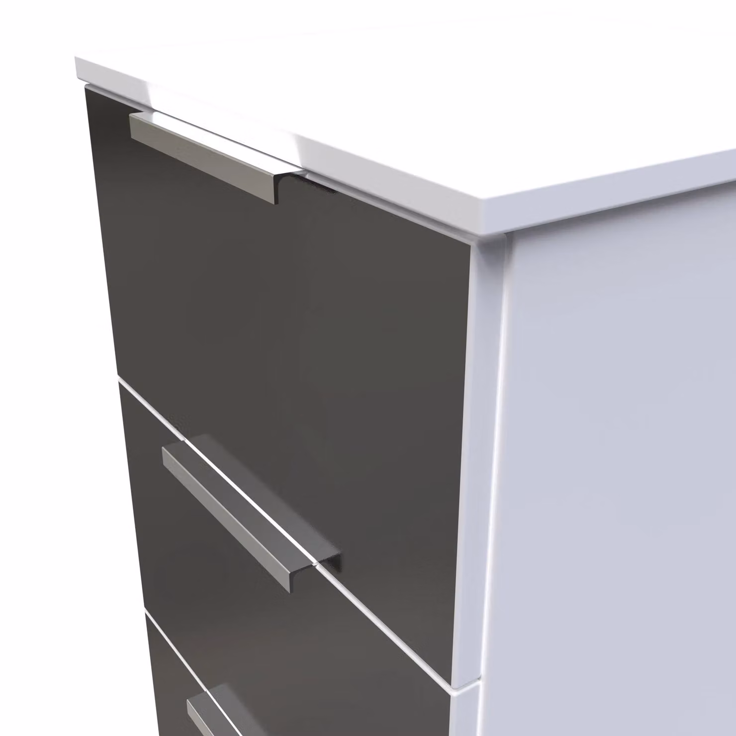 Ready Assembled 2 U Dover 3 Drawer Bedside Cabinet in Black – 3