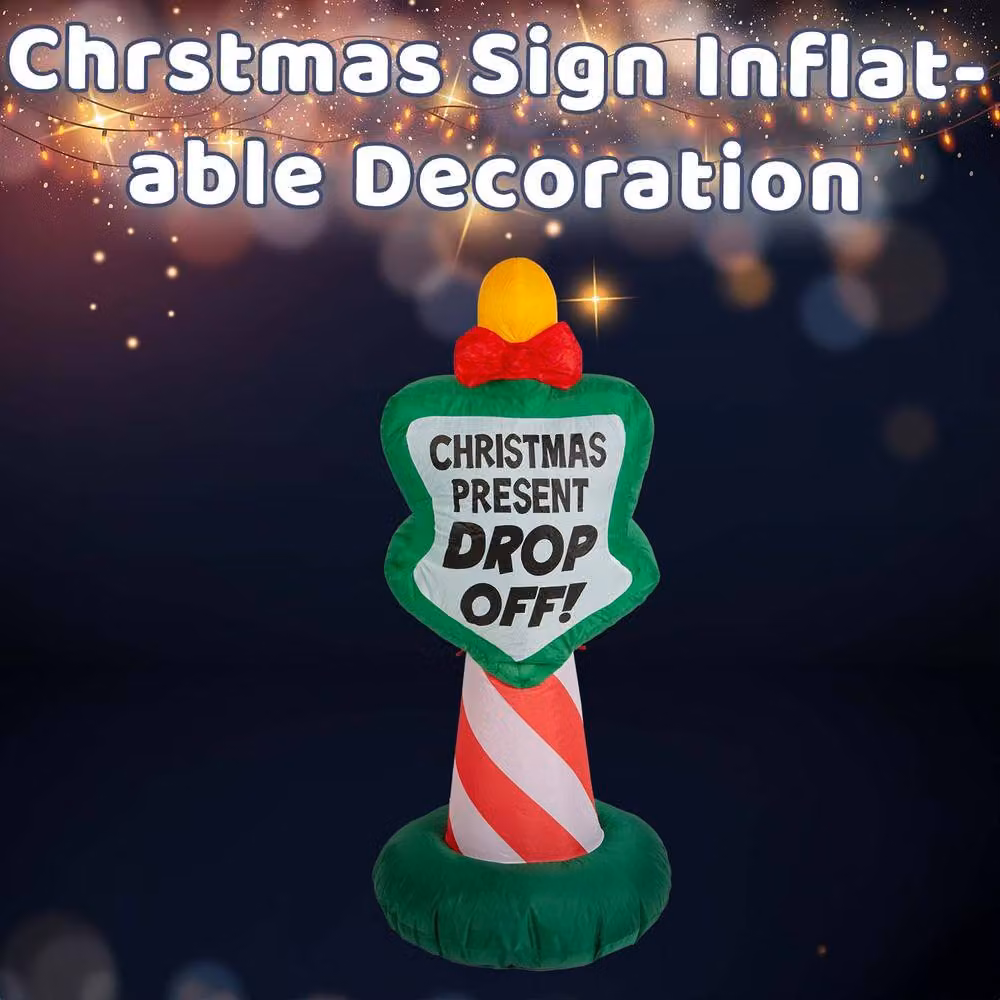 VFM e-Store Christmas Sign Inflatable Decoration, Multicolour, H 122 cm x W 55 cm x D 55 cm – 3