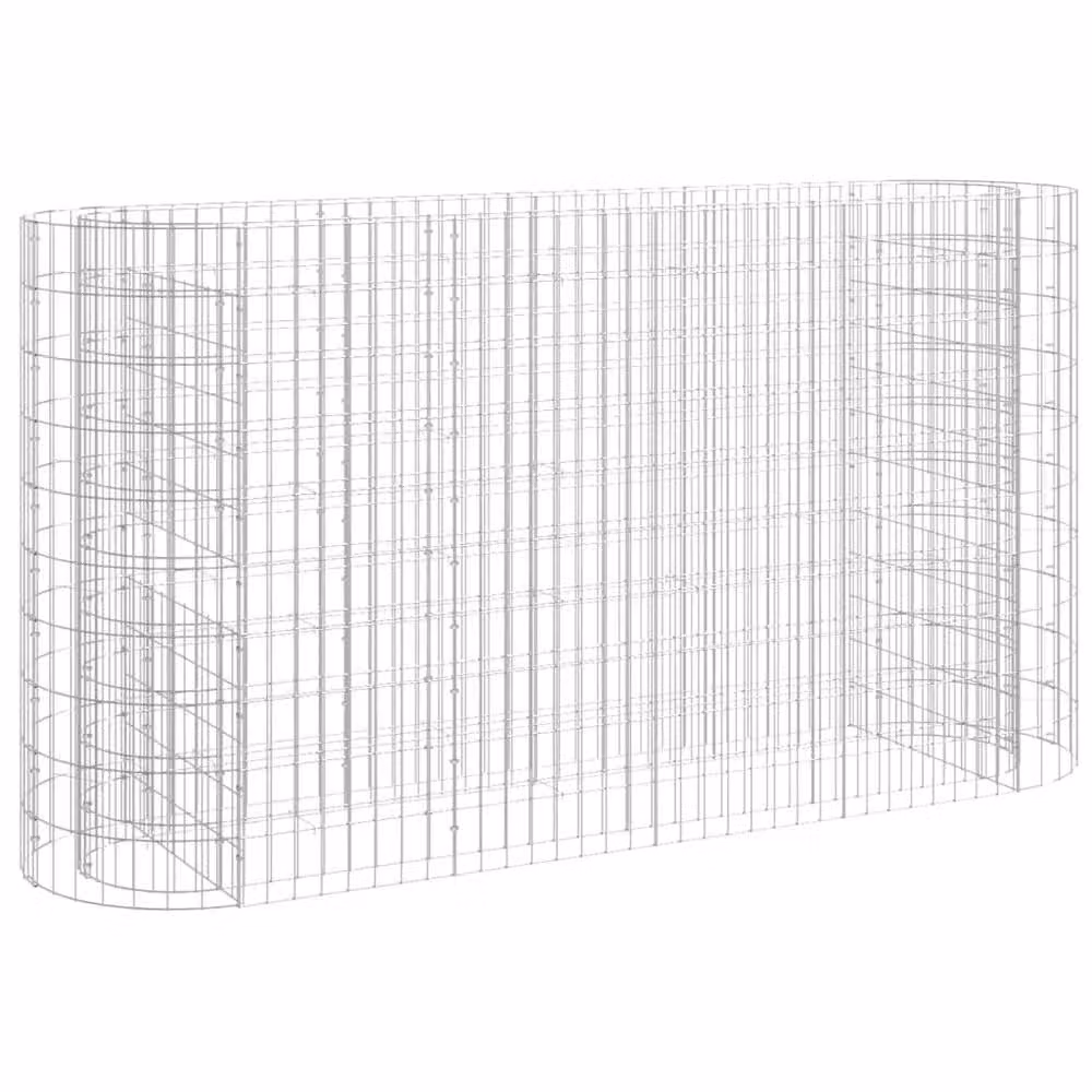 Berkfield Home Silver Galvanised Steel Gabion Raised Bed, W/D/H: 190 x 50 x 100 cm – 2