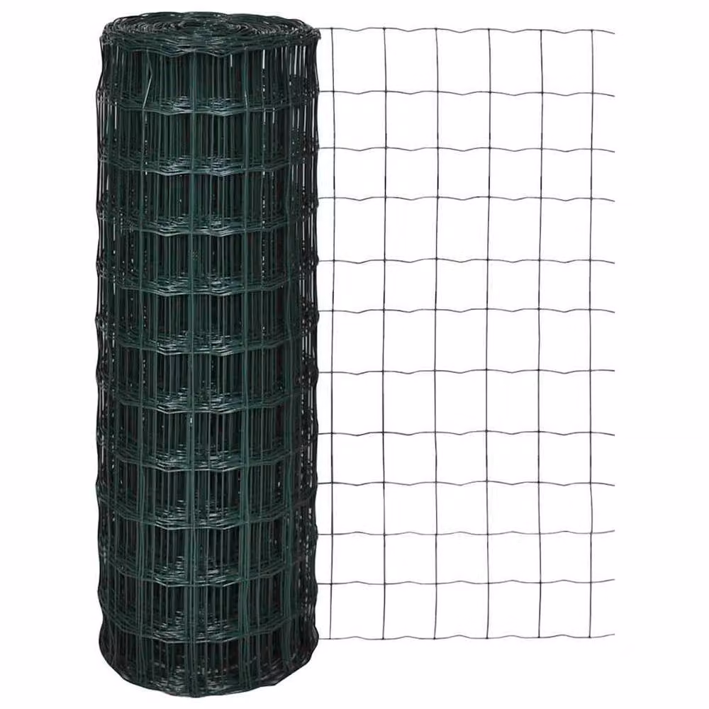Berkfield Home Beautiful Euro Fence Steel PVC Coated Green 10 x 1.5 m – 2