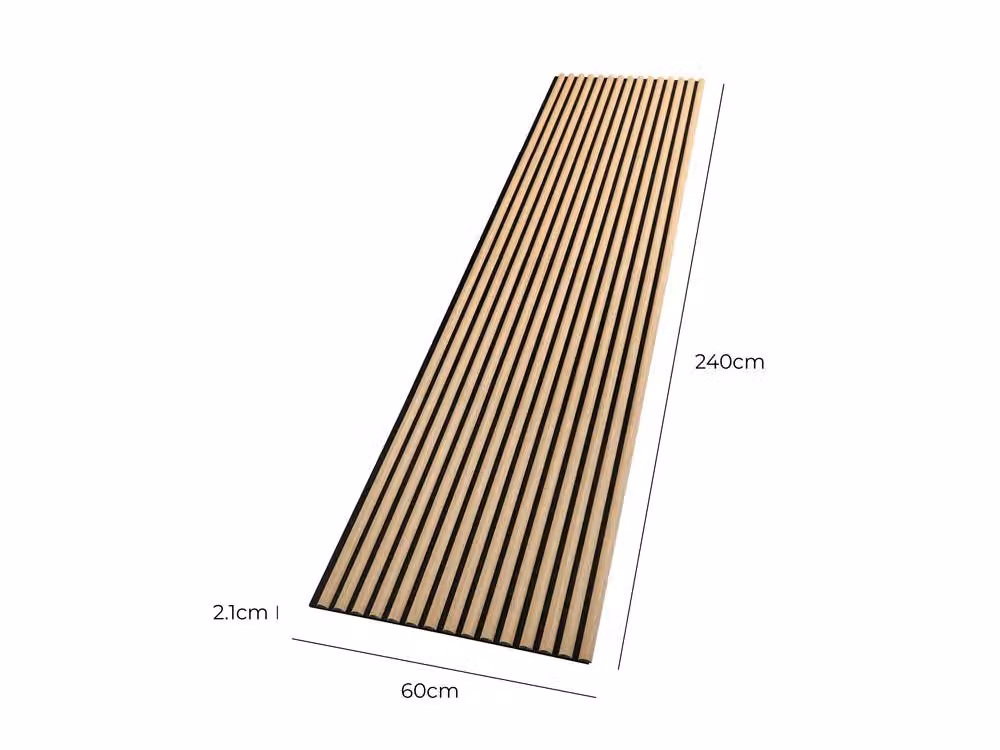 Fuse Acoustic Wooden Reeded Wall Panel in Natural Oak, W: 60 cm, H: 240 cm – 5