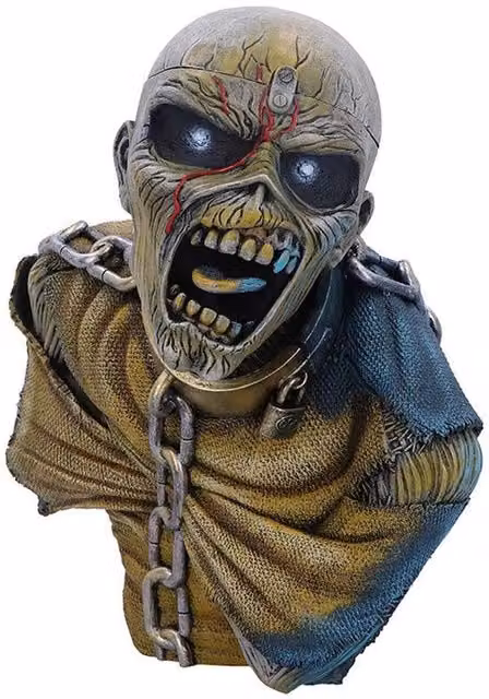 Nemesis Now Iron Maiden Piece of Mind Bust Box, Multicolour, H 12 cm x W 12 cm x D 12 cm