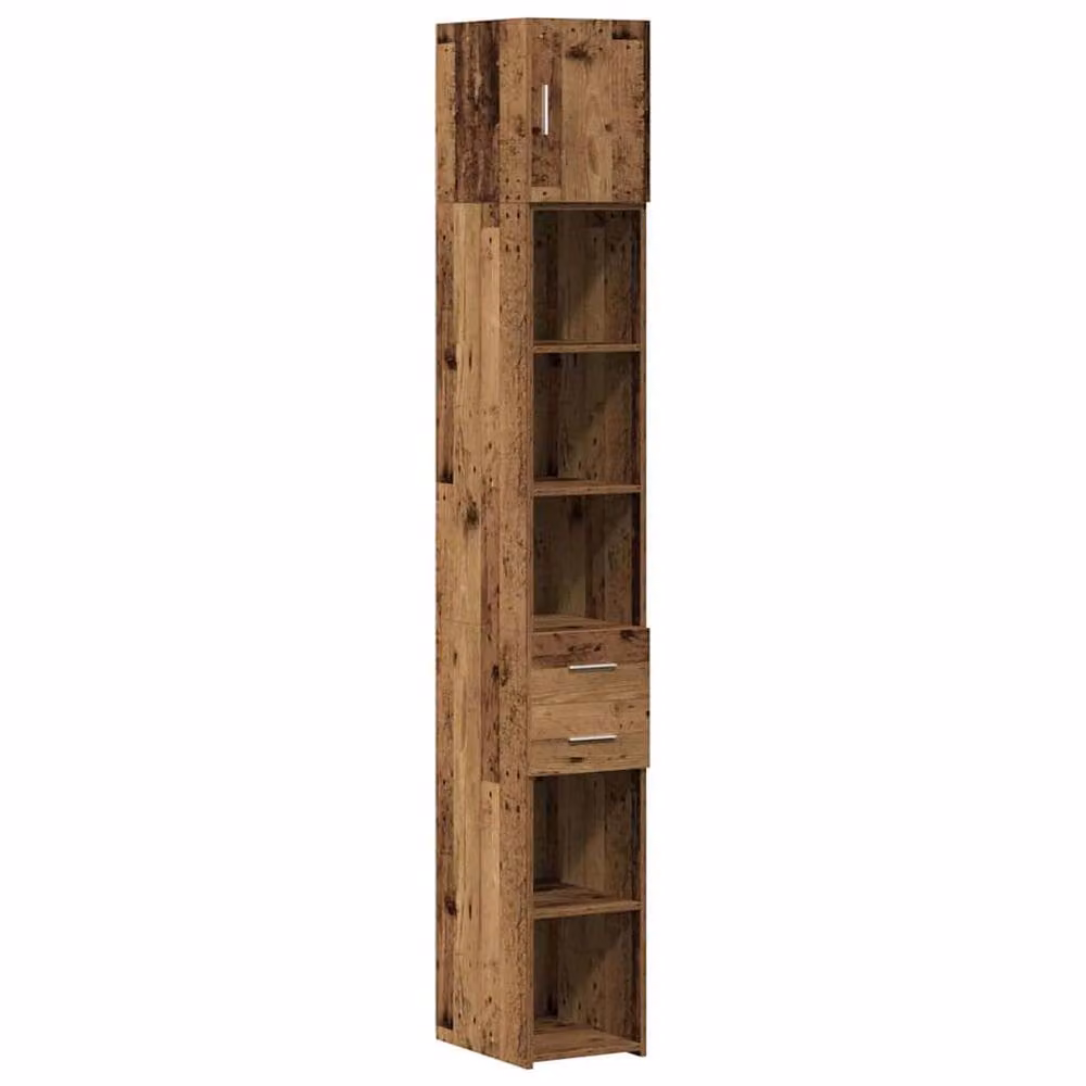 Berkfield Home Slim Storage Cabinet in Old Wood Brown, W/D/H: 30 x 42.5 x 225 cm – 3