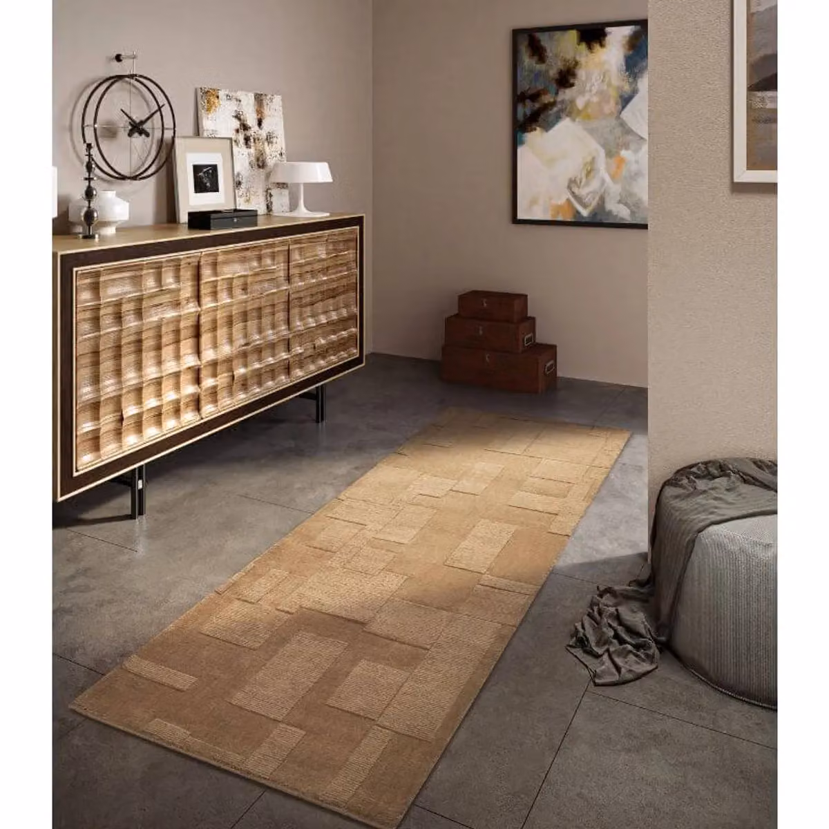 Villeroy & Boch 1906 Wilhelmine Wool and Cotton Rug in Beige, W: 80 cm, L: 250 cm – 3