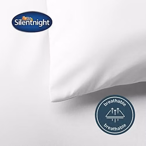 Silentnight Supersoft Microfibre Duvet Cover and Pillowcase Set, Double, White – 4