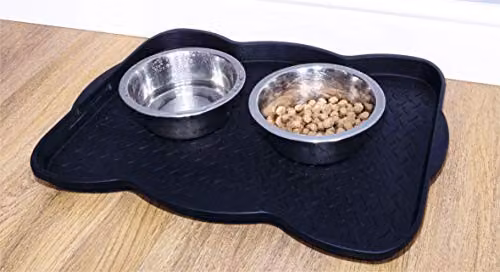 St Helens Home & Garden Shoe and Boot Tray, Black, W: 50 cm, D: 38 cm, H: 3.8 cm – 4