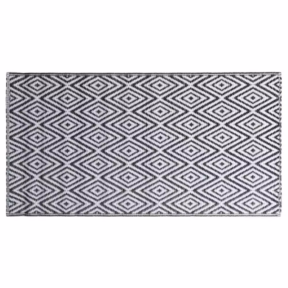 Berkfield Home Outdoor Carpet in White and Black, W: 160 cm, L: 230 cm – 2