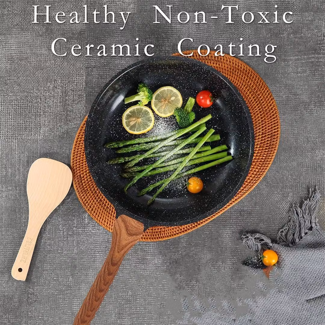 SPETLEK Black Non Stick Ceramic Granite Marble Coated Frying Pan – 3