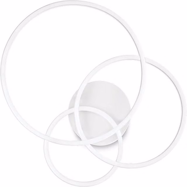 Ideal Lux Frame LED Decorative Ring Wall Light in White, 3000K Warm White