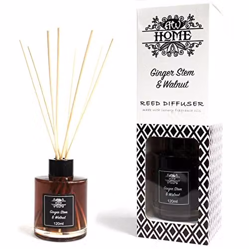 KDMD Ginger Stem & Walnut Reed Diffuser, 120ml, Red – 1