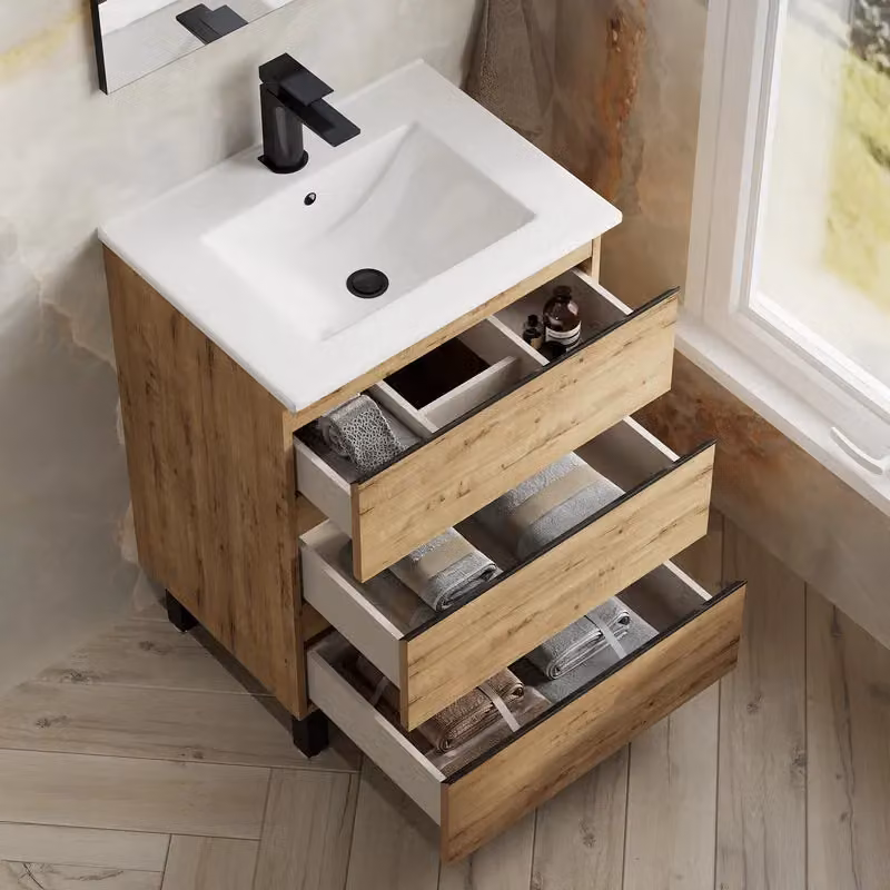 Banyetti Vatilla 600mm Floorstanding Vanity Unit with Lira Basin in Ostippo Oak Light Oak – 3